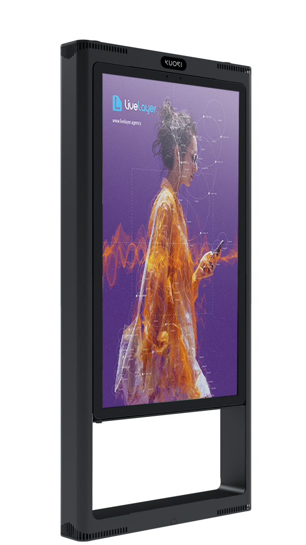 LiveLayer double-sided interactive totem display